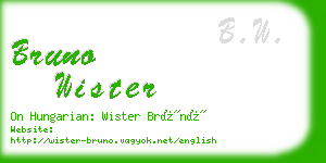 bruno wister business card